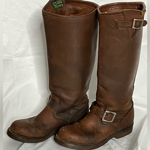 Vintage Chippewa Brown Snake Leather Boots With Buckle Straps Women’s - Picture 4 of 16